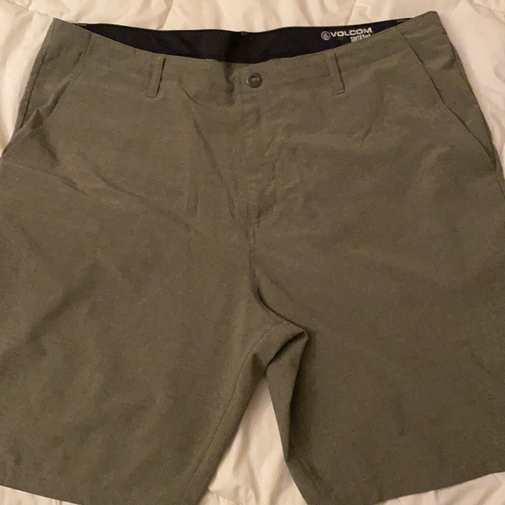 Volcom green surf and turf shorts